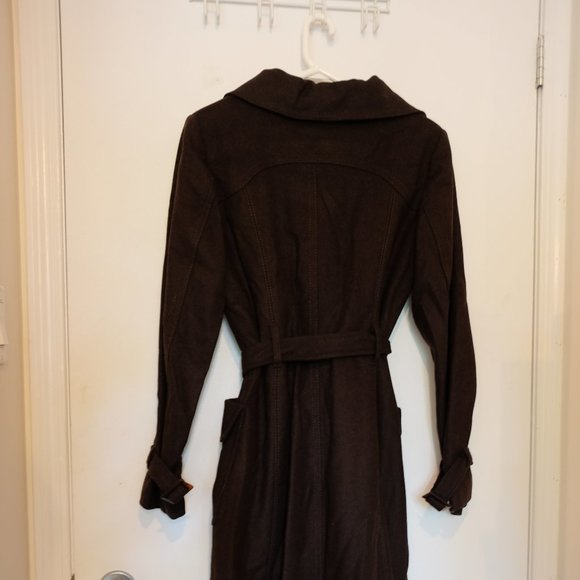 H&M Long Brown Peacoat with Light Pink Liner - Picture 7 of 11